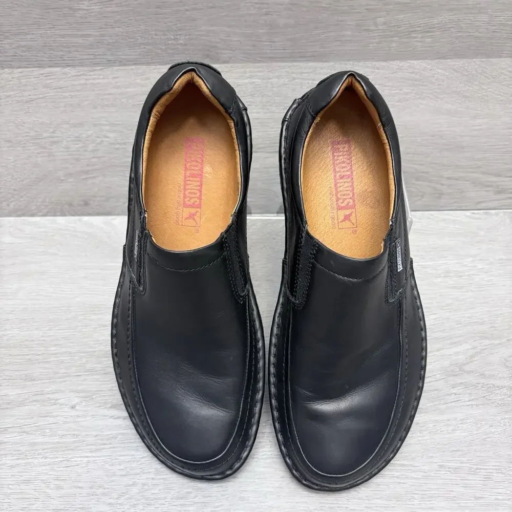Pikolinos Loafers NAVARRA Black Leather Slip On Moccasin Driving Shoe EU 42